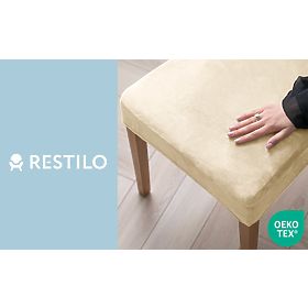 RESTILO potah na židle SENTO barva světle béžová hladký klasický styl