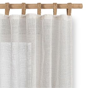 RESTILO záclona DRIMAR barva béžová moderní styl materiál len, mikrovlákno 140x250