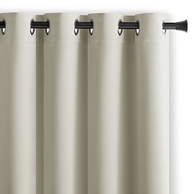 RESTILO závěs BLACKOUT krémová barva, klasický styl, stříbrné průchodky, materiál bl