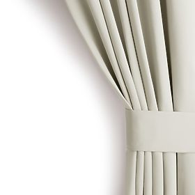RESTILO závěs BLACKOUT krémová barva, klasický styl, stříbrné průchodky, materiál bl