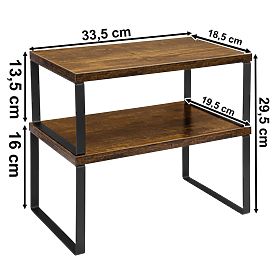 Sada 2 bambusových polic GINGER RUSTIC