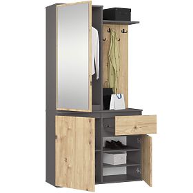 SADA DO PŘEDSÍNĚ ENTRO PK GRAFIT ŠEDÁ / DUB ARTISAN