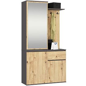 SADA DO PŘEDSÍNĚ ENTRO PK GRAFIT ŠEDÁ / DUB ARTISAN