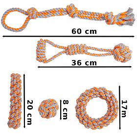 Sada přetahovacích hraček pro psy SPANKY 5 kusů