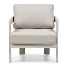 Sada zahradního nábytku Japori, hliníková, světle béžová, zaoblená