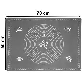 Silikonová pracovní deska SELMA grafitová 70x50 cm