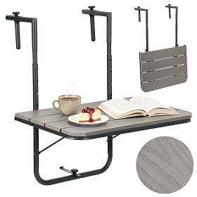 Skládací balkonový stolek ARETTO šedý