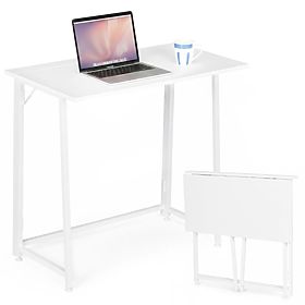 Skládací počítačový stůl 80x45 cm stolek pod notebook bílý ModernHome, MODERNHOME