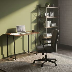Skládací počítačový stůl 80x45 cm stolek pod notebook loft tmavý ořech ModernHome, MODERNHOME
