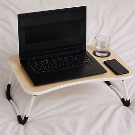 Skládací podstavec pod notebook 60x40 cm s lampičkou a ventilátorem ModernHome, MODERNHOME