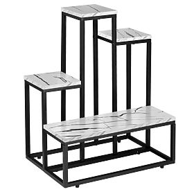 Stojan na květiny ANTIRES bílý mramor kovový