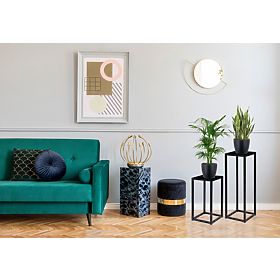 Stojan na květiny Piatto loft 60 cm černý