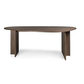 Stůl s nepravidelnou deskou Zeva 200 cm, Ořech lincoln