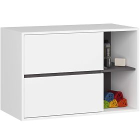 SZAFKA ŁAZIENKOWA POD UMYWALKĘ VAMI W90 2SZ 2P PK BIAŁA / GRAFIT SZARY