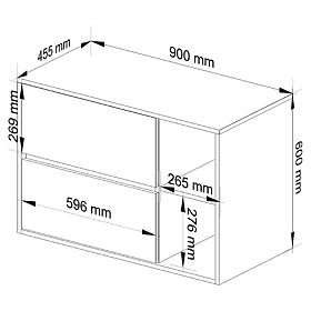 SZAFKA ŁAZIENKOWA POD UMYWALKĘ VAMI W90 2SZ 2P PK DĄB ARTISAN / KASZMIR