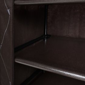 Textilní skříňka na obuv Vitto - hnědá