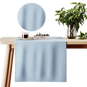 Ubrus CLEAR barva námořnická modrá tištěný motiv boho 40x140 ameliahome