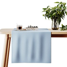 Ubrus CLEAR barva námořnická modrá tištěný motiv boho 40x140 ameliahome