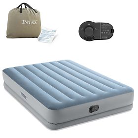 Velká nafukovací matrace pro dvě osoby 203x152x36 cm s vestavěnou elektrickou pumpou postel INTEX 64, INTEX