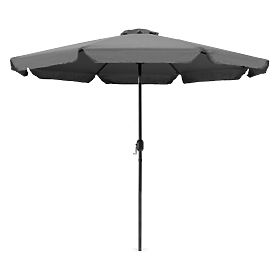 Velký zahradní slunečník 3m šikmý s klikou šedý, MultiGarden
