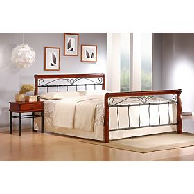 VERONICA postel 160 cm třešeň ant./černá 