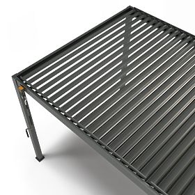 Volně stojící zahradní pergola Antilla z hliníku, 6x3 m, bioklimatická, pohyblivé lamely, antracitov