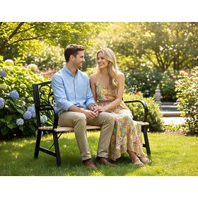 Zahradní lavička ocelovo-litina TITO