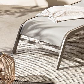 Zahradní lehátko Sandy nastavitelné, světle šedé/béžové