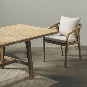 Zahradní set Castello, rozkládací stůl 200-295 cm + 8 židlí s výpletem, akáciové dřevo FSC