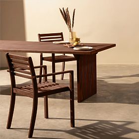 Zahradní stůl Familis ll, 240 cm, eukalyptové dřevo FSC, tmavě hnědý, lectus