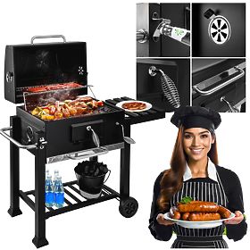 Zahradní uhlíkový gril s poklopem MEJOR