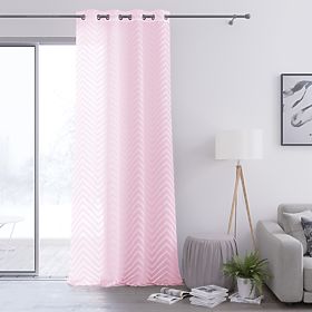 Závěs MOLISA růžová barva vyšívaný motiv boho stříbrné průchodky voál 140x270 ameliahome
