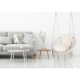 Závěsné křeslo Bocianí hnízdo TOGO krémové polštáře