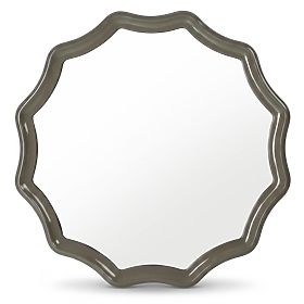 Závěsné zrcadlo Luppo, zeleno-šedé, lesklé