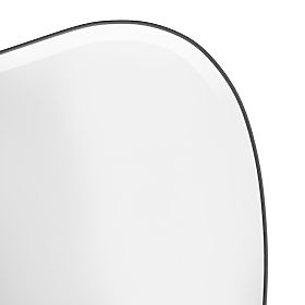 Závěsné zrcadlo v černém rámu Frivatti, 60x100 cm, nepravidelný tvar