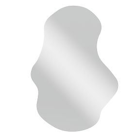 Závěsné zrcadlo v černém rámu Zoe, 80x55 cm, nepravidelný tvar