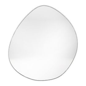 Závěsné zrcadlo ve stříbrném rámu Alonzo, 64x60 cm, nepravidelný tvar