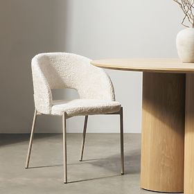 Židle s otvorem v opěradle Jazz, světle béžová