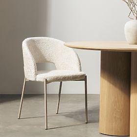 Židle s otvorem v opěradle Jazz, světle béžová