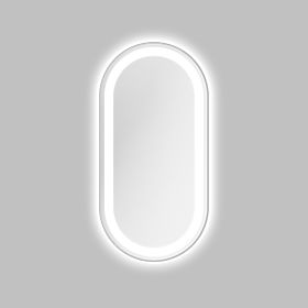 Zrcadlo s LED osvětlením Mattia, 100x50 cm, oválné, stříbrné, Anti-Fog